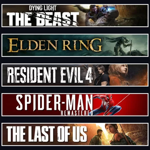  Beast +Elden +Evil 4 +Spider 1 +TLOU1